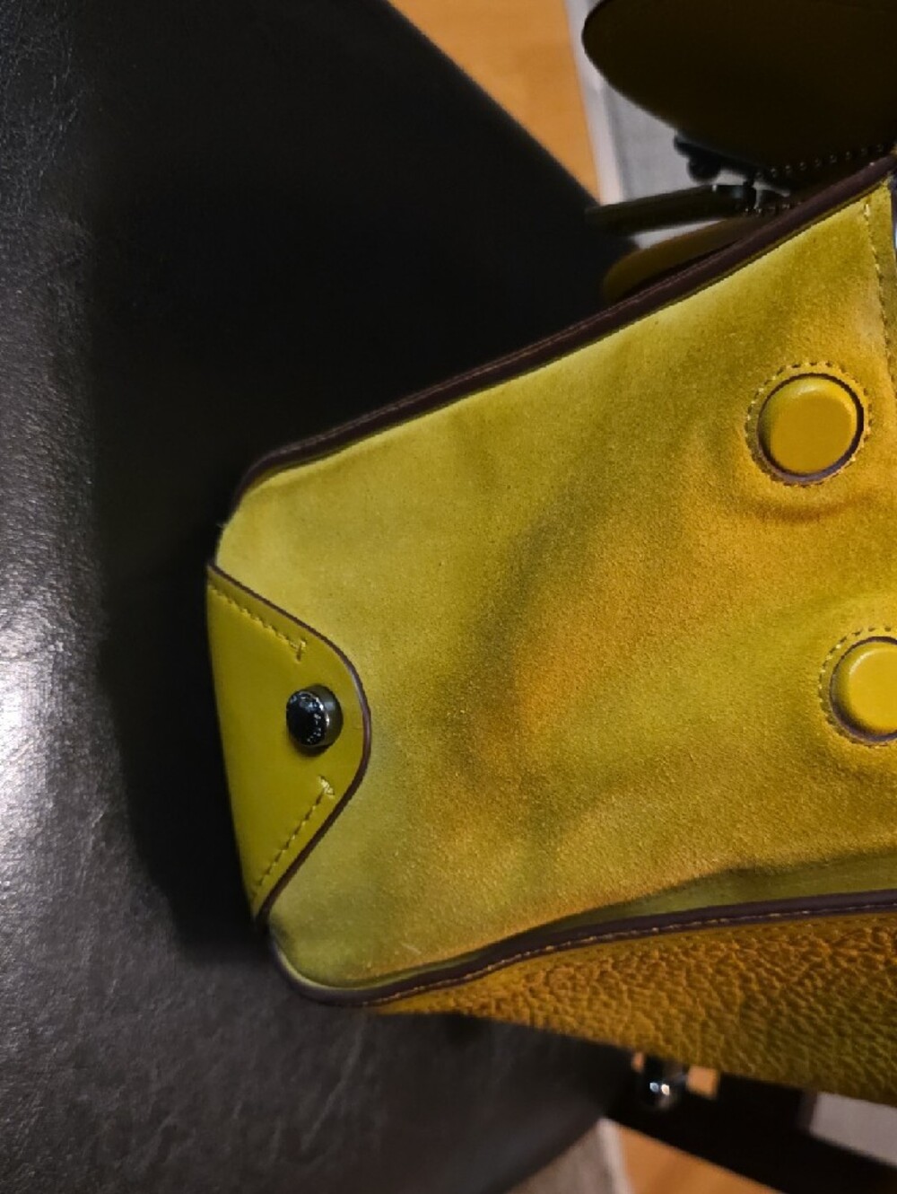 Coach Drifter Bag In Mustard Yellow With Gunmetal Hardware - Picture 9 of 11